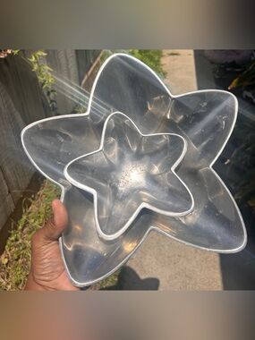 Vintage Mariposa Brillante Nesting Starfish Bowls - Set of 2 (14" and 7") As-Is